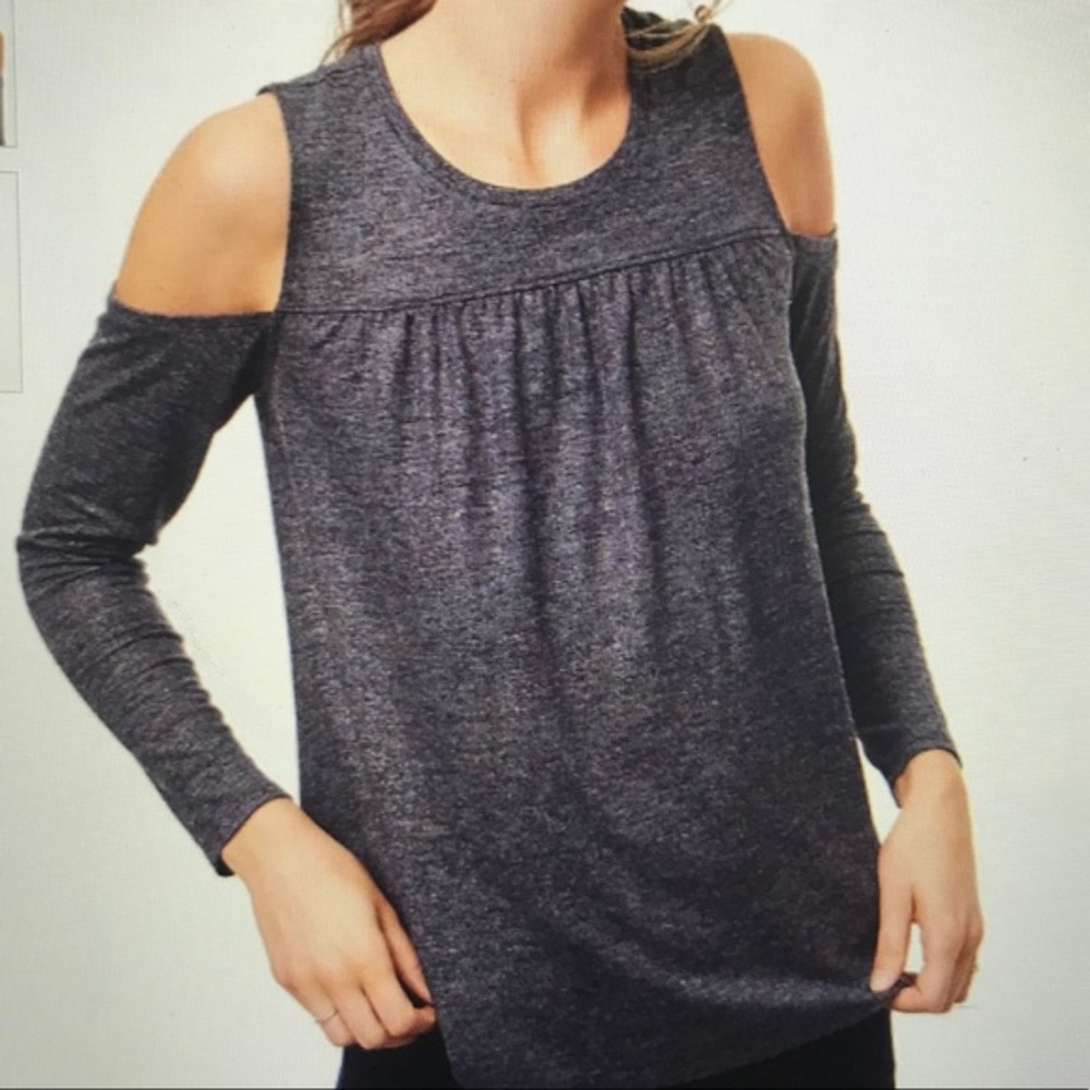 Shimmer Cold Shoulder Top